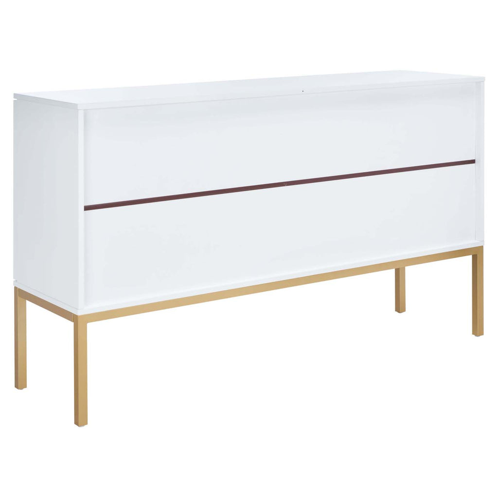 Safavieh Zadie 2 Shelf Rattan Sideboard - White / Natural