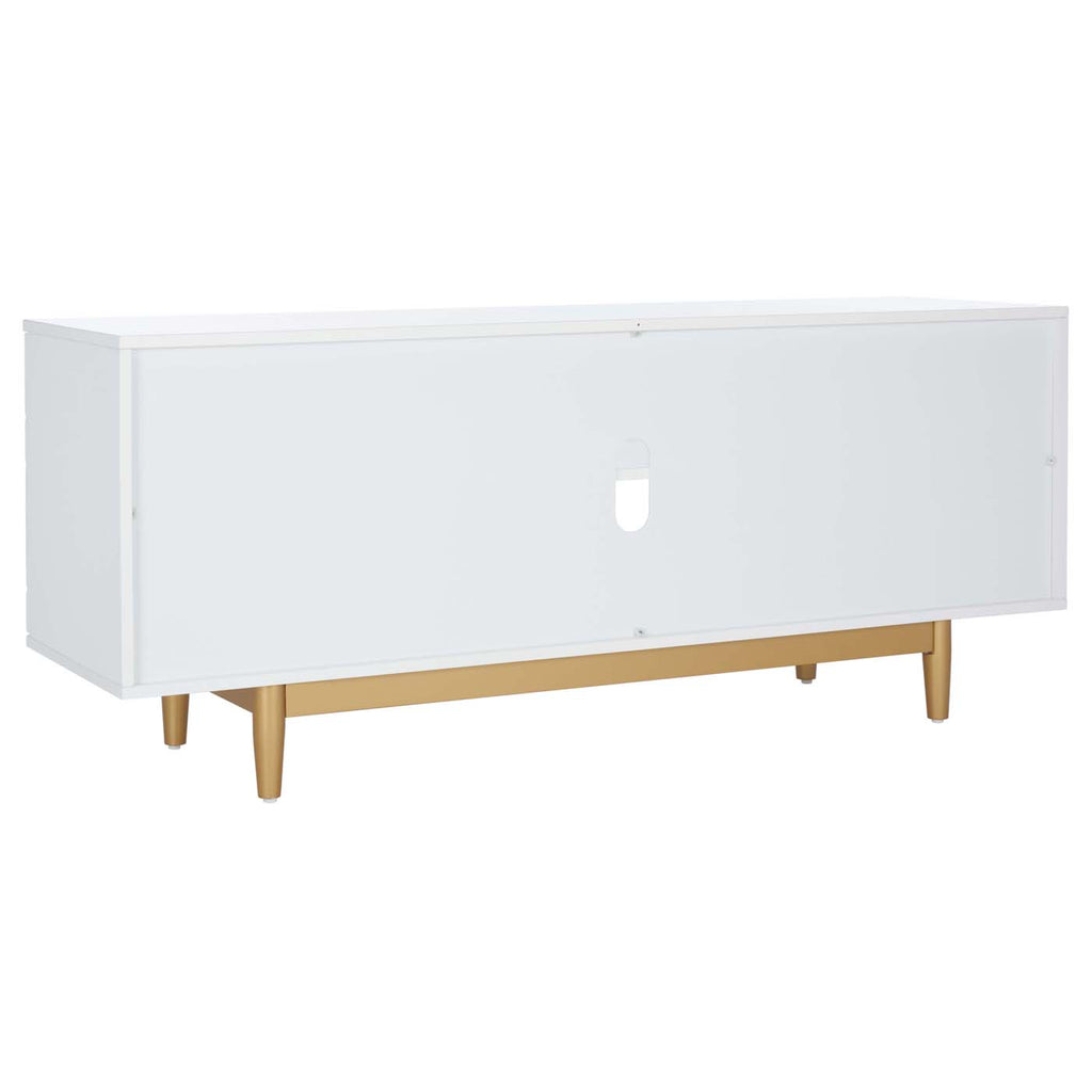 Safavieh Kit 2 Shelf Pattern Media Stand - White / Gold