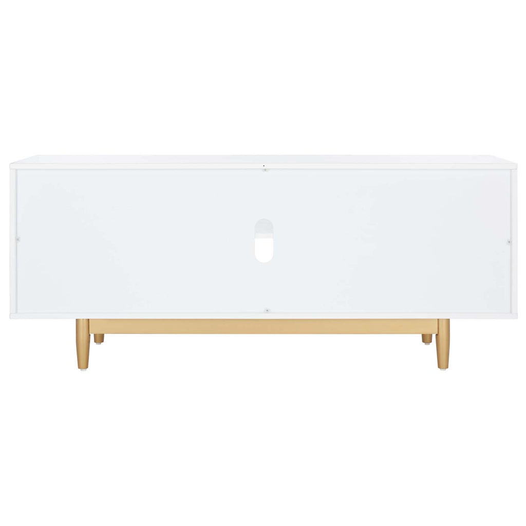 Safavieh Kit 2 Shelf Pattern Media Stand - White / Gold