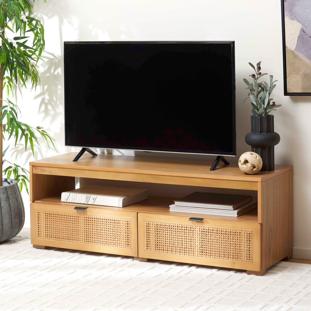 Safavieh Theon 2 Drawer Media Stand - Natural