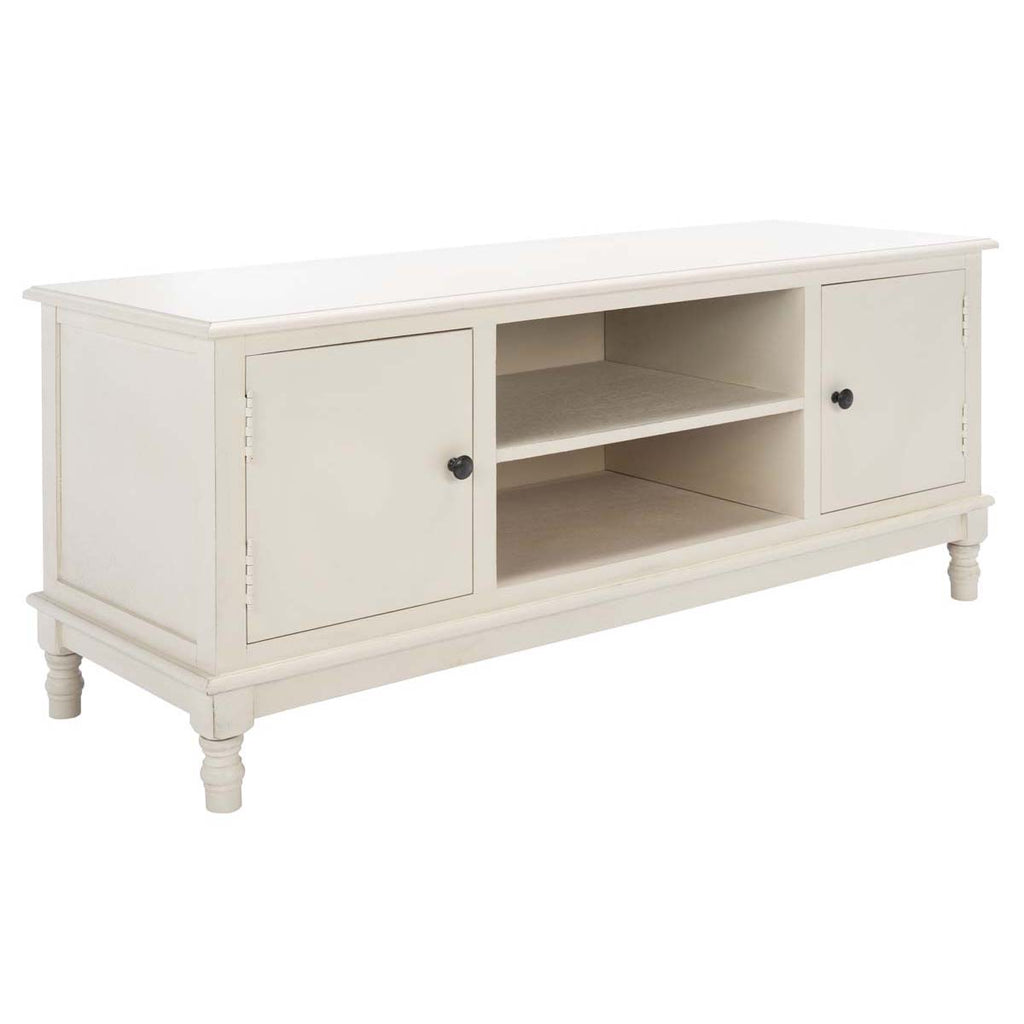 Safavieh Ozark 2 Door 1 Shelf Media Stand-Distressed White