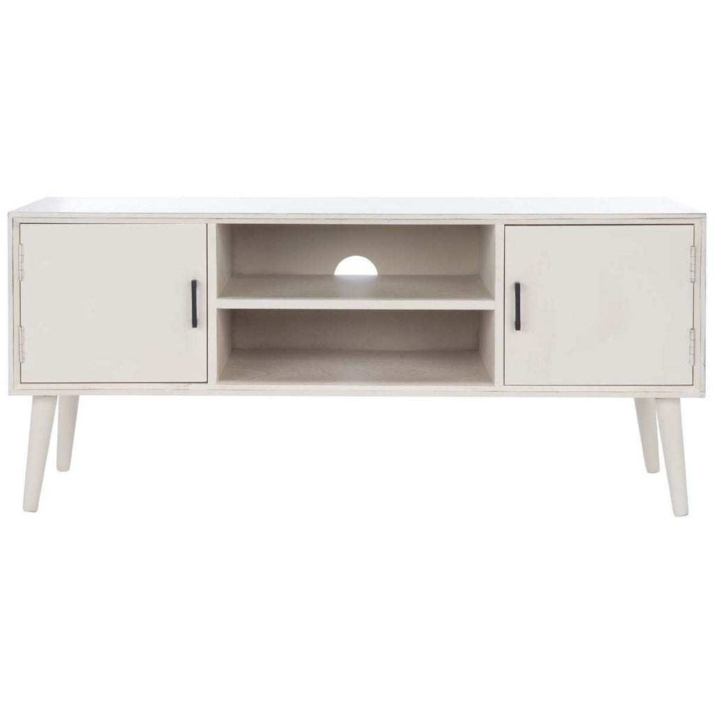 Safavieh Sorrel Mid Century 2 Door 1 Shelf Media Stand - Distressed White