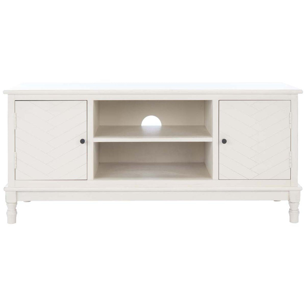 Safavieh Magnolia 2 Door 2 Shelf Media Stand - Distressed White