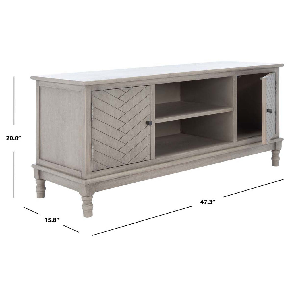 Safavieh Magnolia 2 Door 2 Shelf Media Stand - Greige