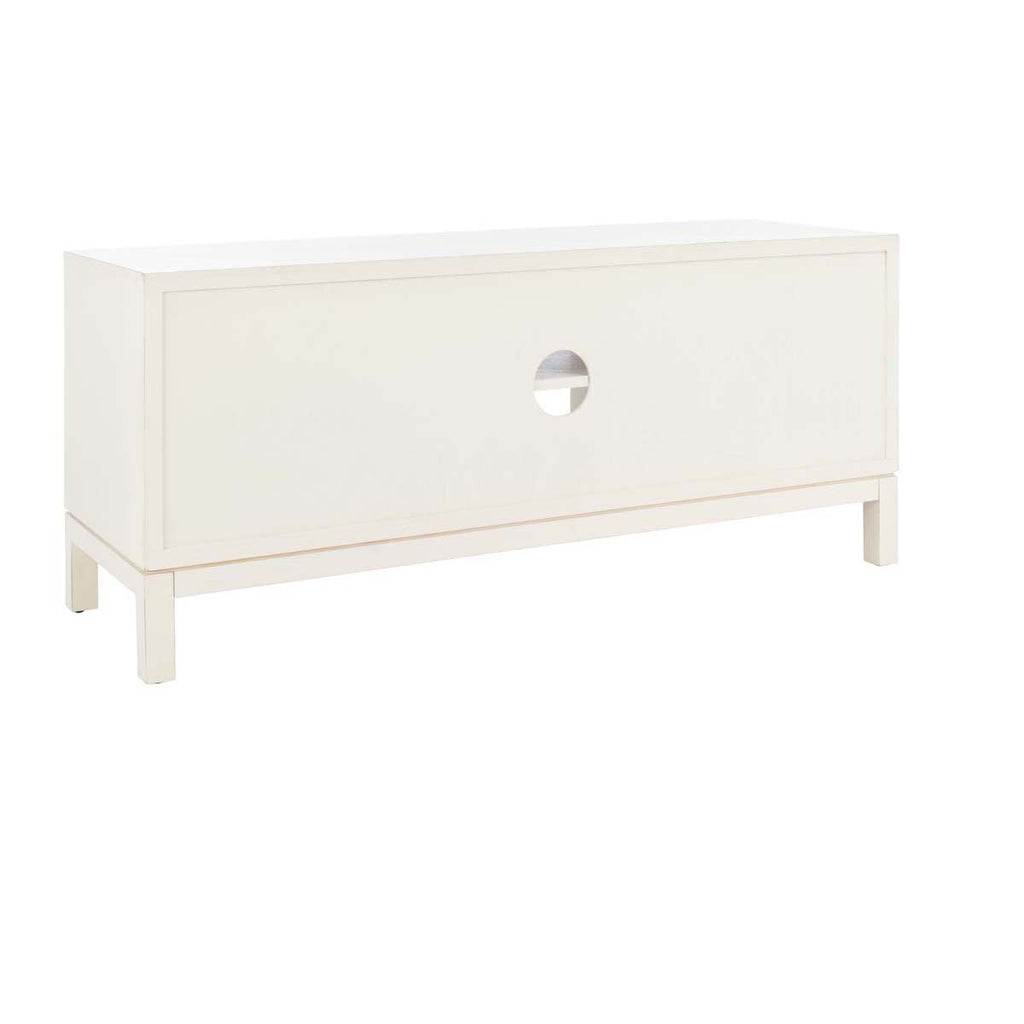 Safavieh Ajana 2 Door 1 Shelf Media Stand - Distressed White / Honey