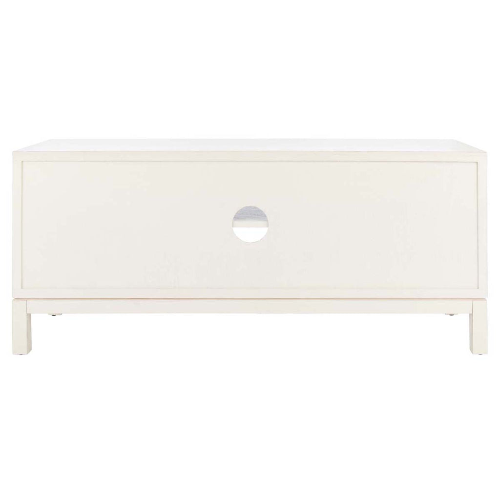 Safavieh Ajana 2 Door 1 Shelf Media Stand - Distressed White / Honey