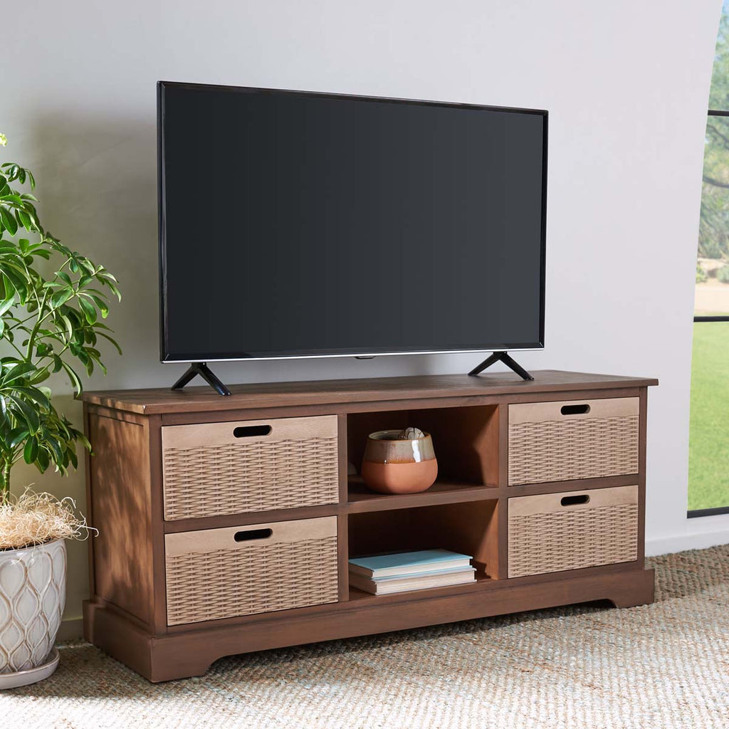 Safavieh Landers 4 Drawer Media Stand - Brown