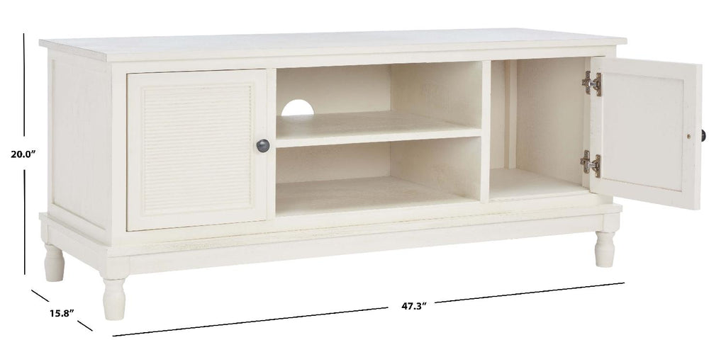 Safavieh Ryder 2 Door 1 Shelf Media Stand - Distressed White