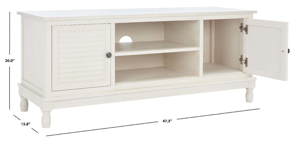 Safavieh Tate 2 Door 1 Shelf Media Stand - Distressed White