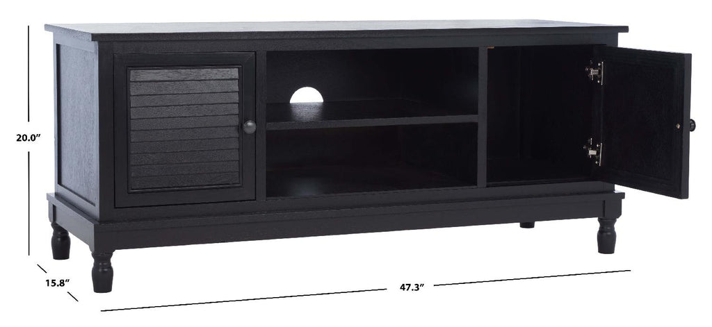 Safavieh Tate 2 Door 1 Shelf Media Stand - Black