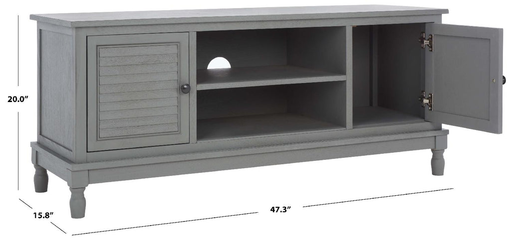 Safavieh Tate 2 Door 1 Shelf Media Stand - Distressed / Grey