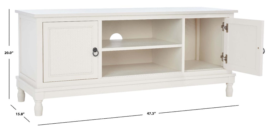 Safavieh Haines 2Dr 1 Shelf Media Stand - White