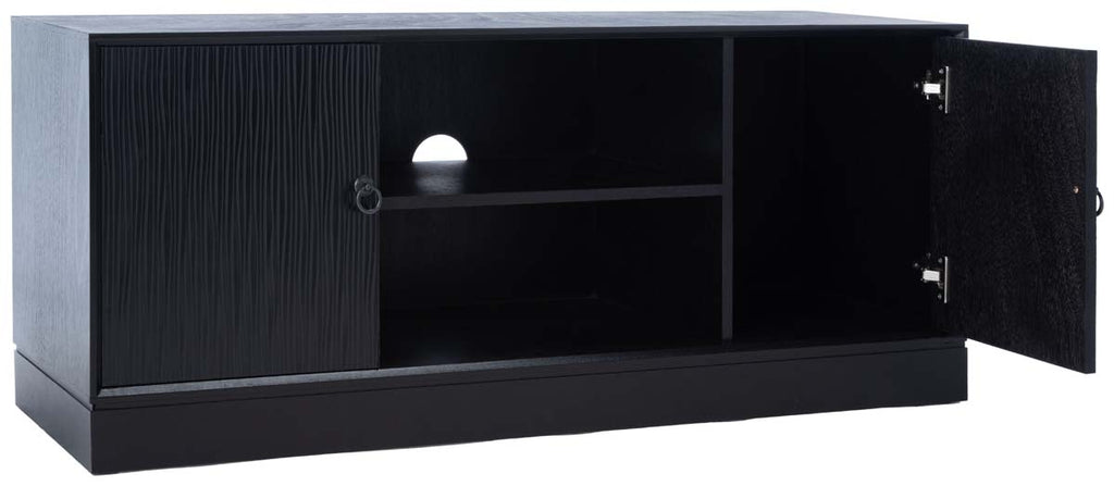 Safavieh Aliyah 2Dr 1 Shelf Media Stand - Black