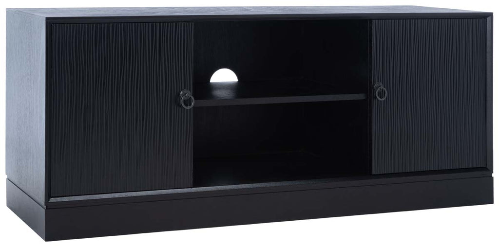 Safavieh Aliyah 2Dr 1 Shelf Media Stand - Black