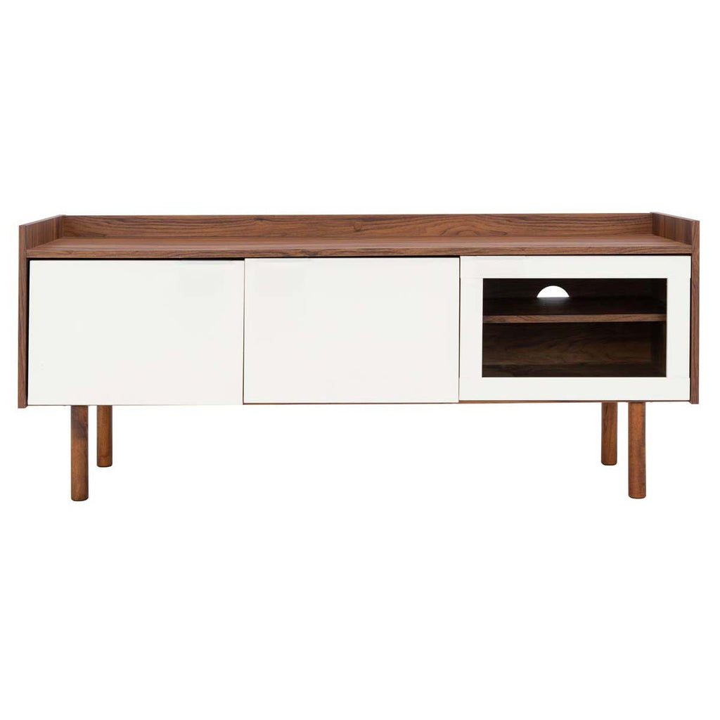 Safavieh Safiya 2 Shelf Media Stand - Walnut/White