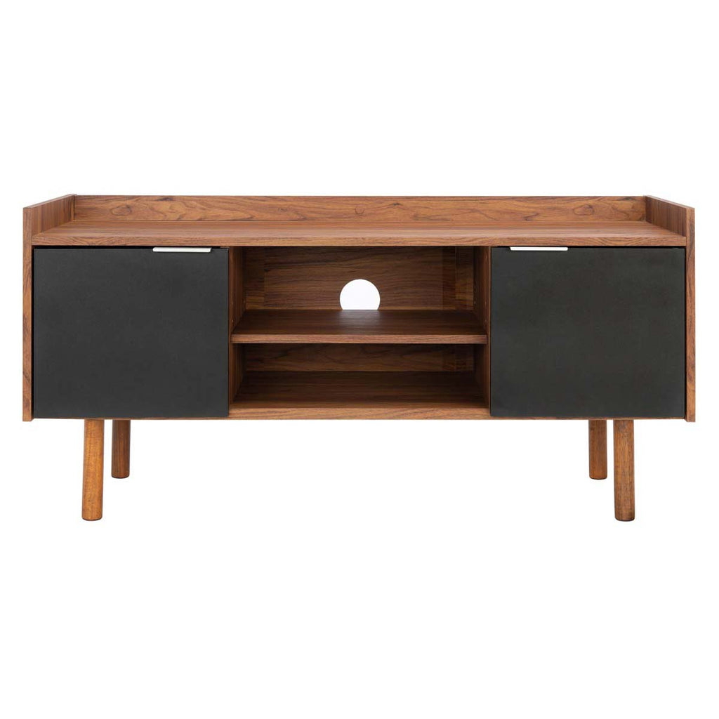 Safavieh Diara 1 Shelf Media Stand - Walnut/Black