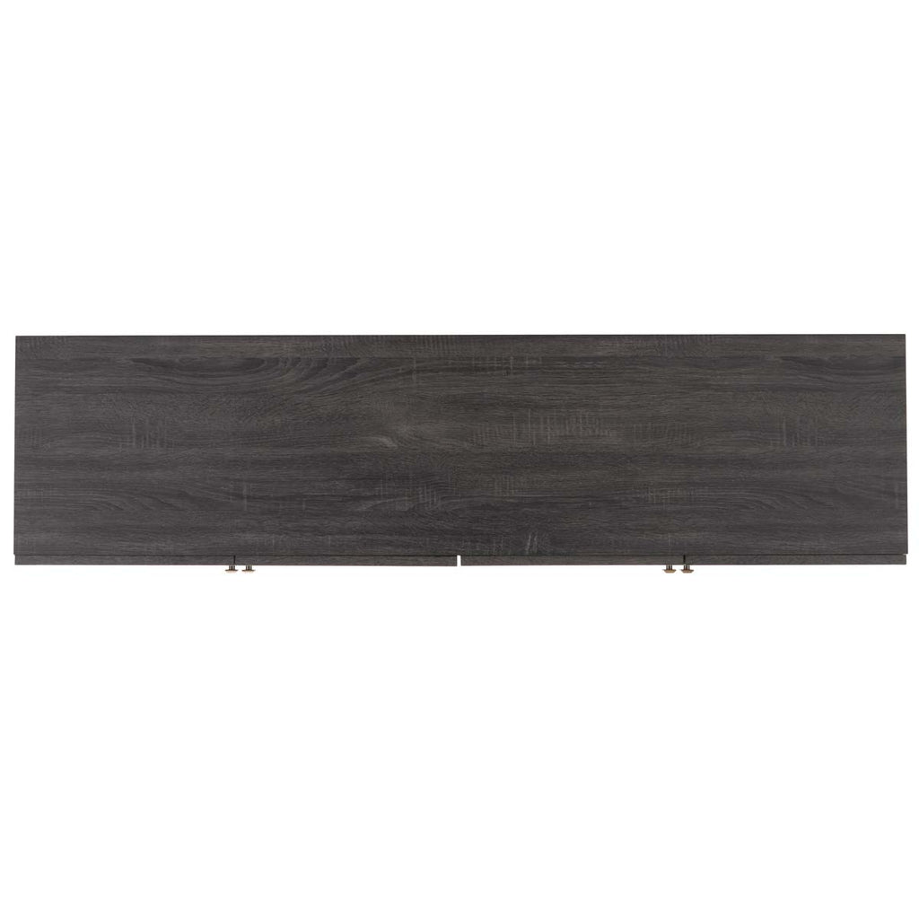 Safavieh Piran 4 Door 2 Shelf Media Stand -  Distressed Black