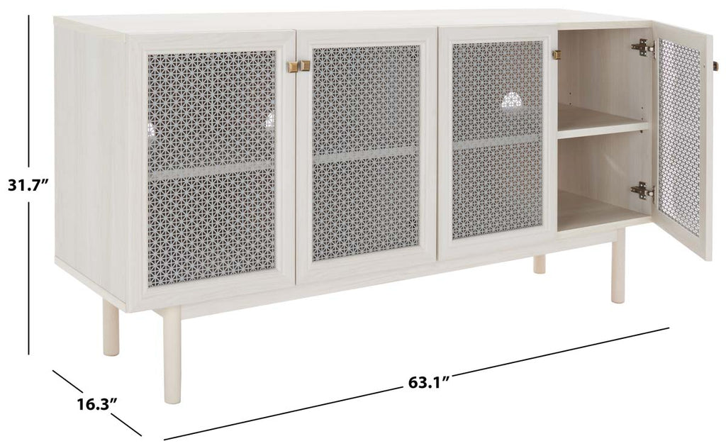 Safavieh Piran 4 Door 2 Shelf Media Stand ??White