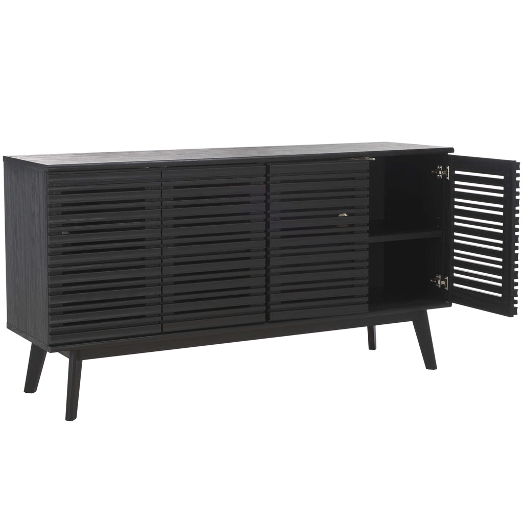 Safavieh Atlantes 4 Door 4 Shelf Media Stand - Black