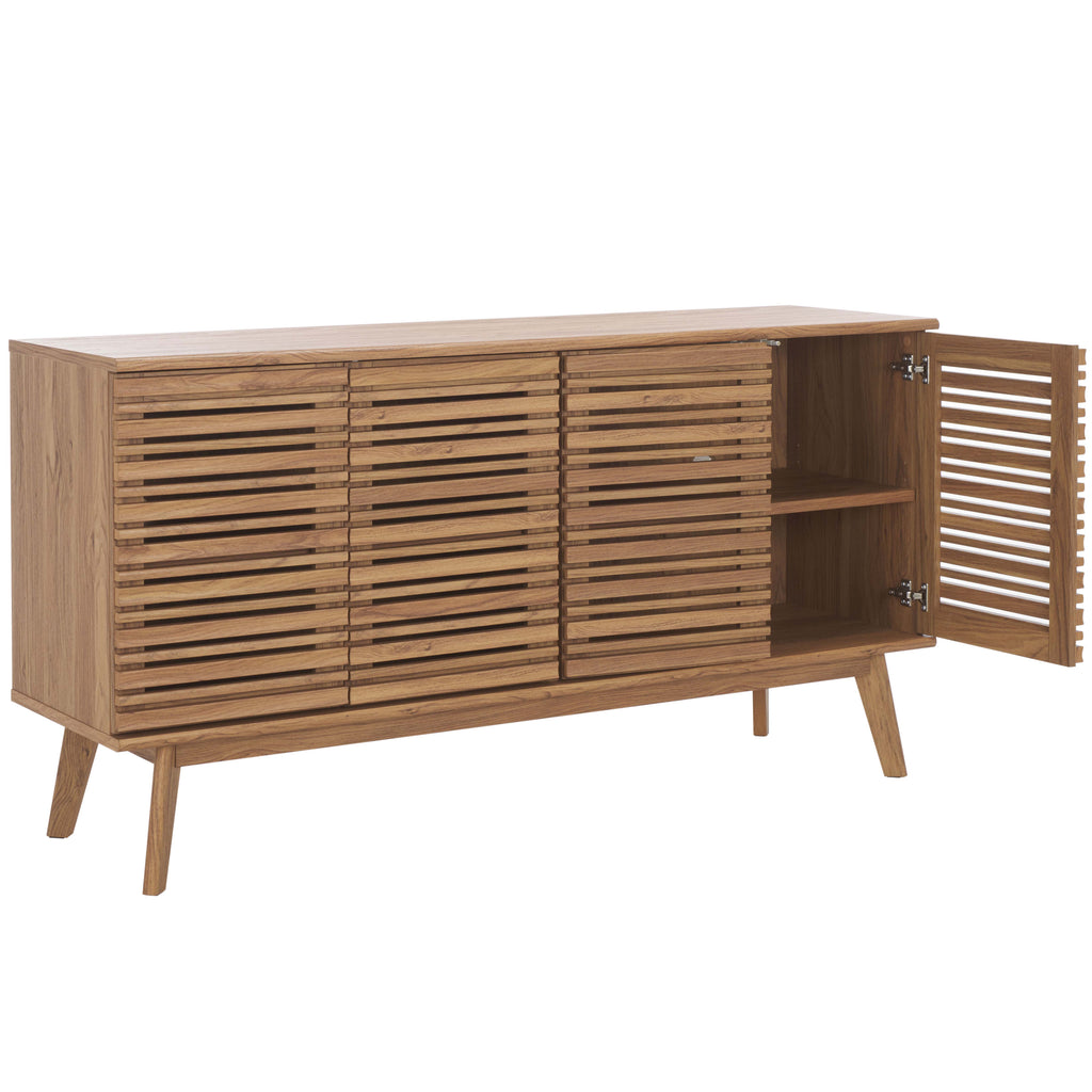 Safavieh Atlantes 4 Door 4 Shelf Media Stand - Oak