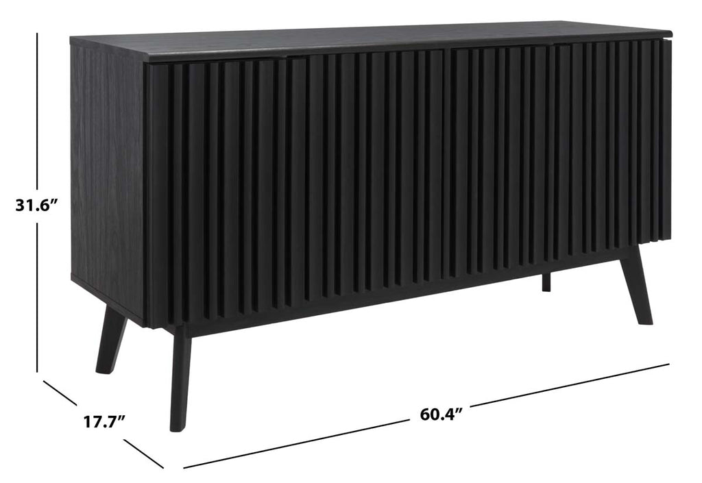 Safavieh Helena 4 Door 4 Shelf Media Stand - Black