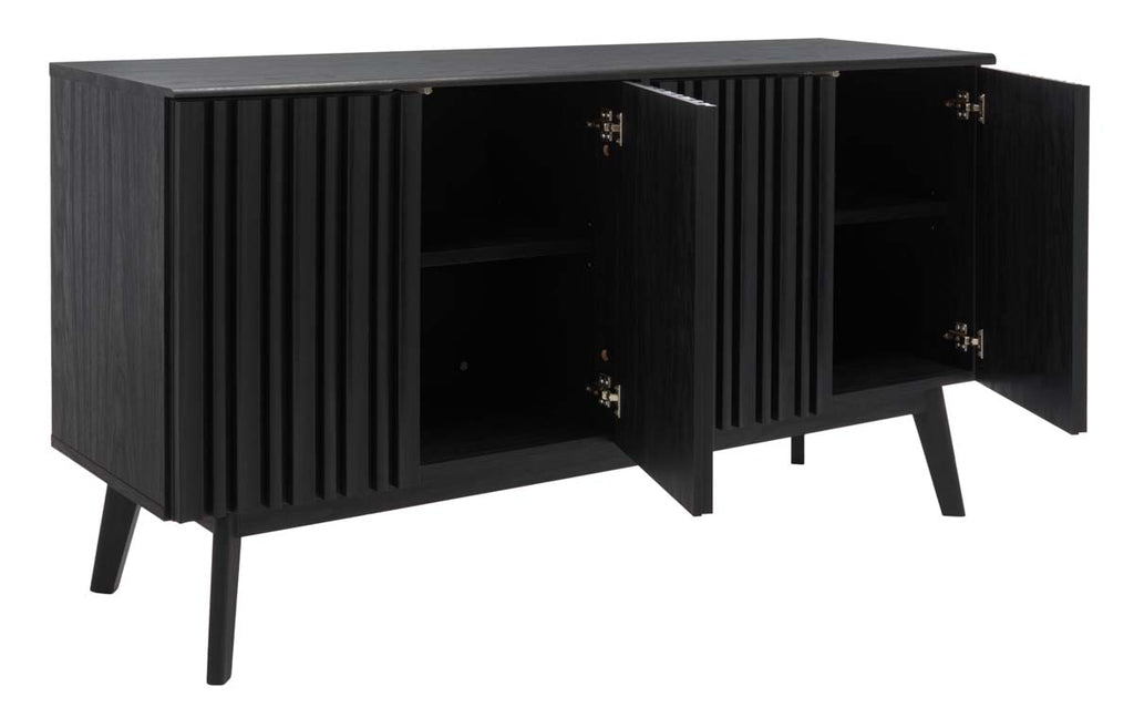 Safavieh Helena 4 Door 4 Shelf Media Stand - Black