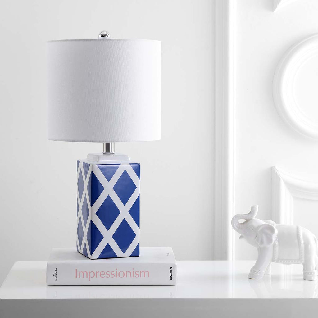 Safavieh Soria Table Lamp-White/Blue