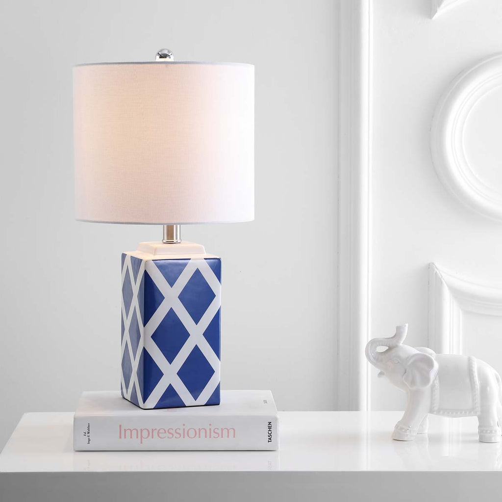 Safavieh Soria Table Lamp-White/Blue