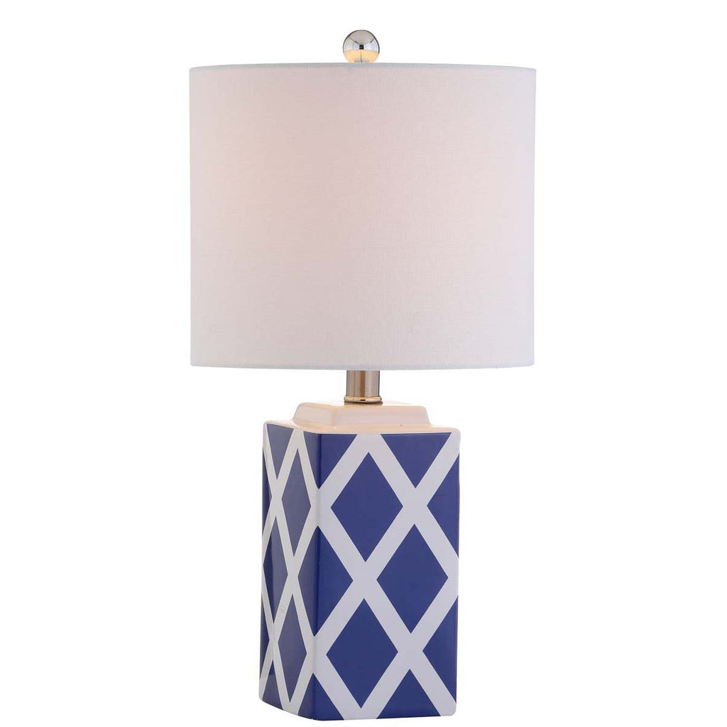 Safavieh Soria Table Lamp-White/Blue