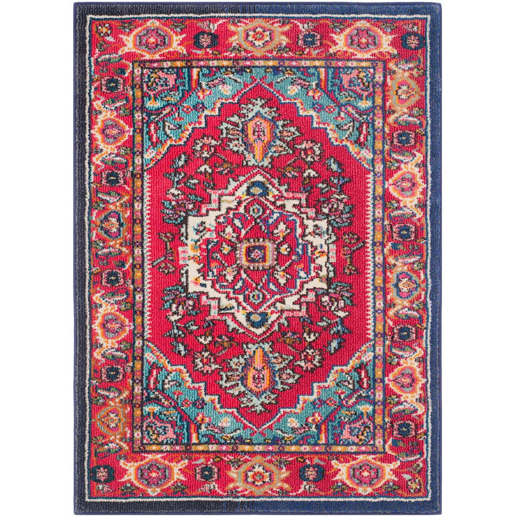 Safavieh Monaco Rug Collection MNC207C - Red / Turquoise