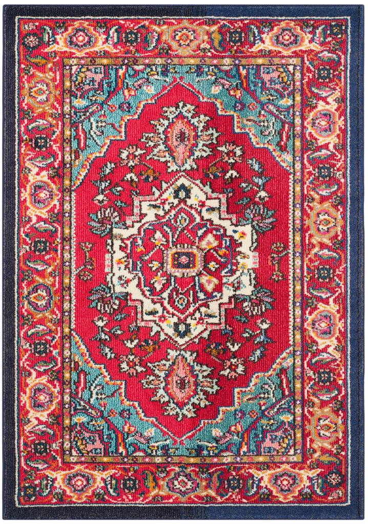 Safavieh Monaco Rug Collection MNC207C - Red / Turquoise