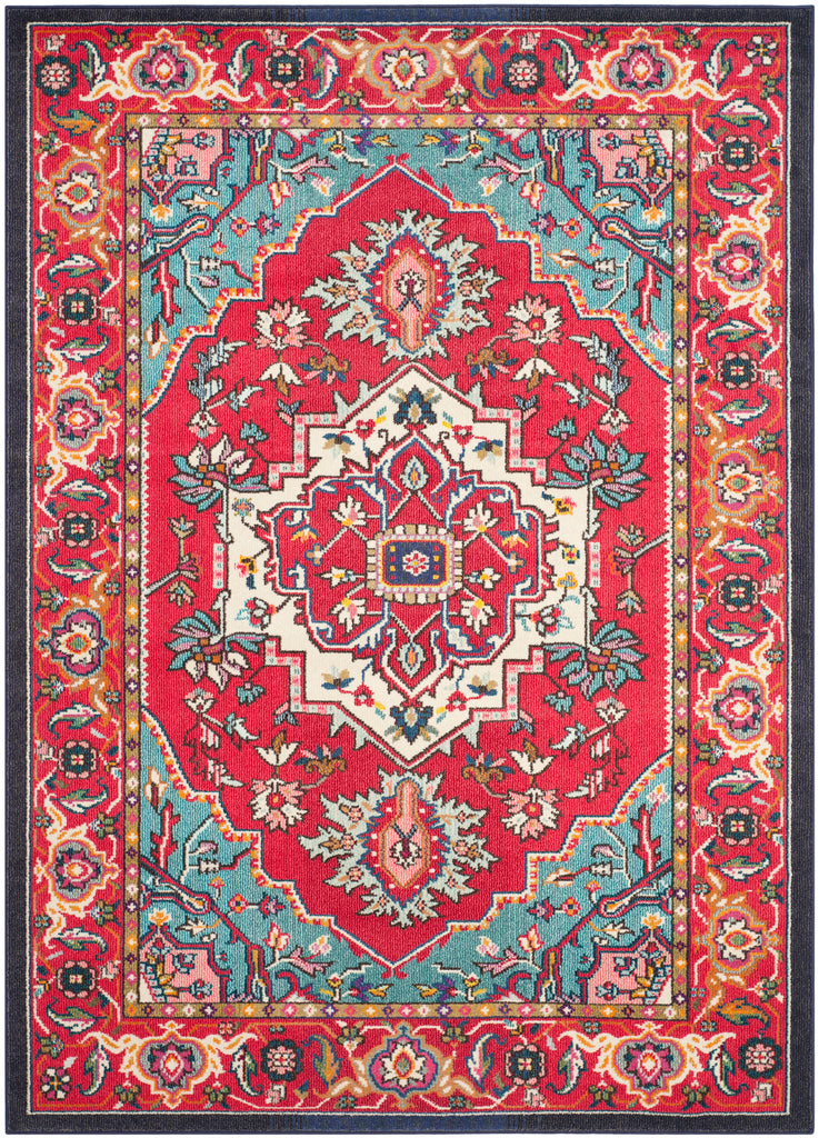 Safavieh Monaco Rug Collection MNC207C - Red / Turquoise