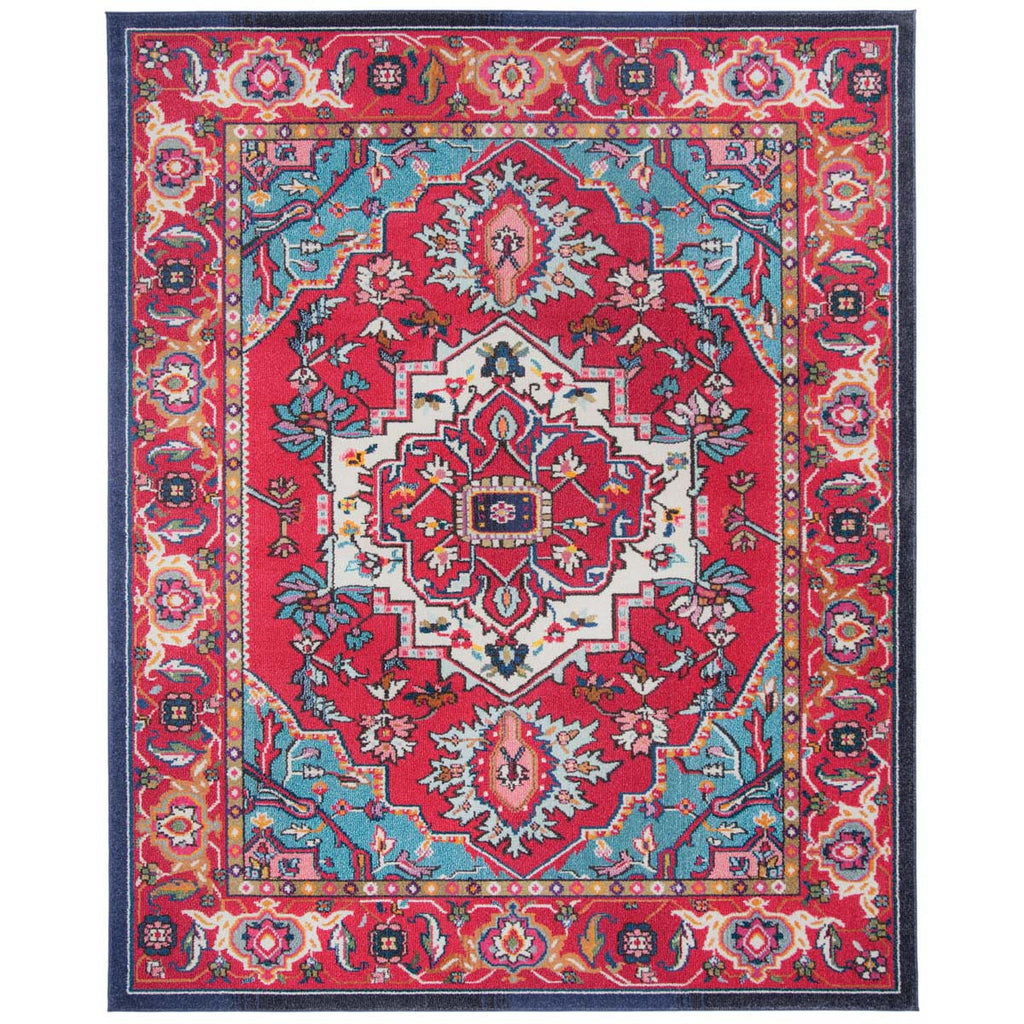 Safavieh Monaco Rug Collection MNC207C - Red / Turquoise