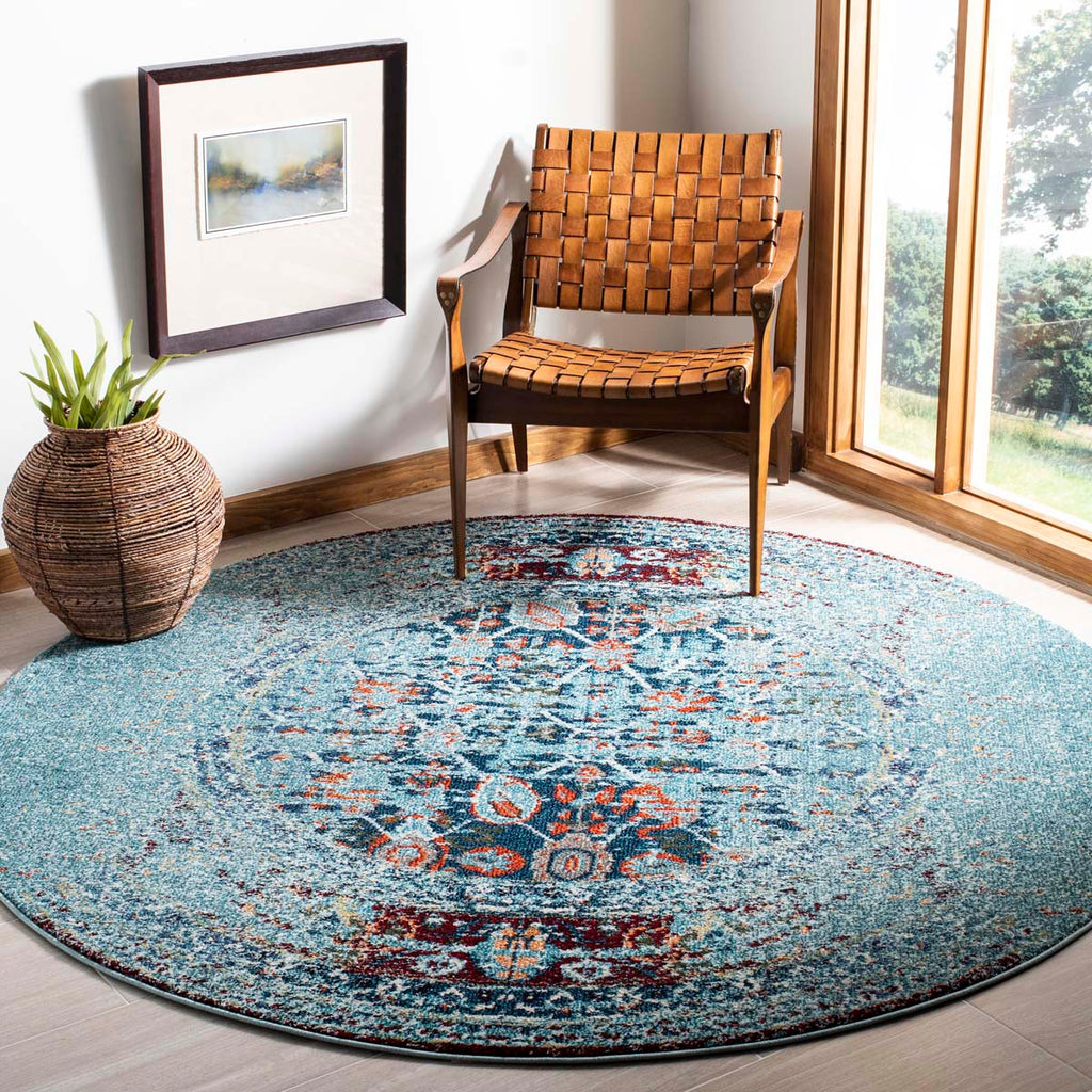 Safavieh Monaco Rug Collection MNC208J - Blue / Multi