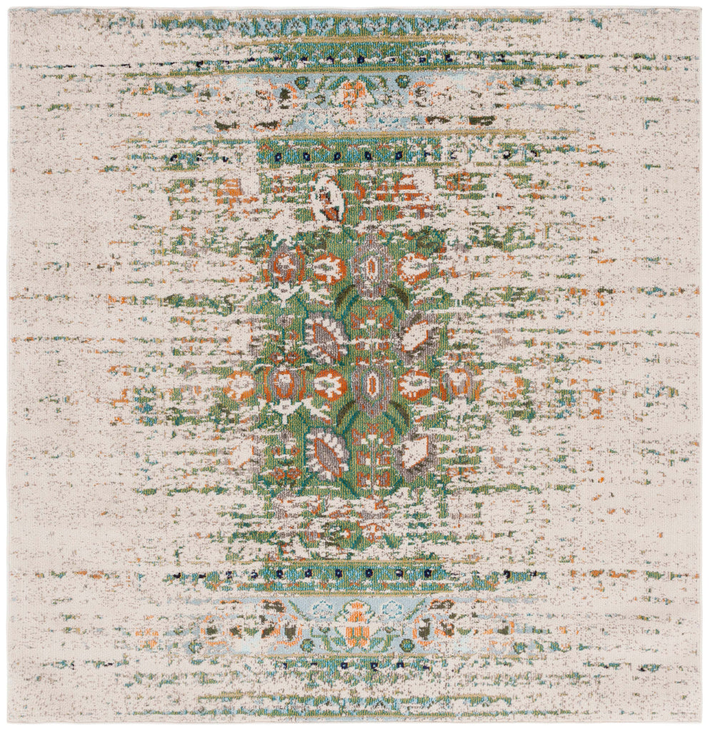 Safavieh Monaco Rug Collection: MNC208Y - Green / Ivory