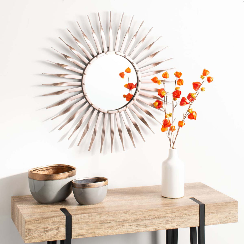 Safavieh Marlene Sunburst Mirror - Rose Gold