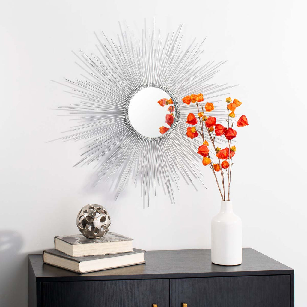 Safavieh Emme Sunburst Mirror - Silver