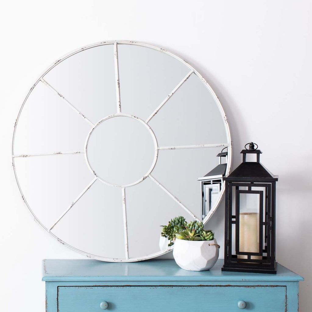 Safavieh Jonelle Mirror - Distressed White