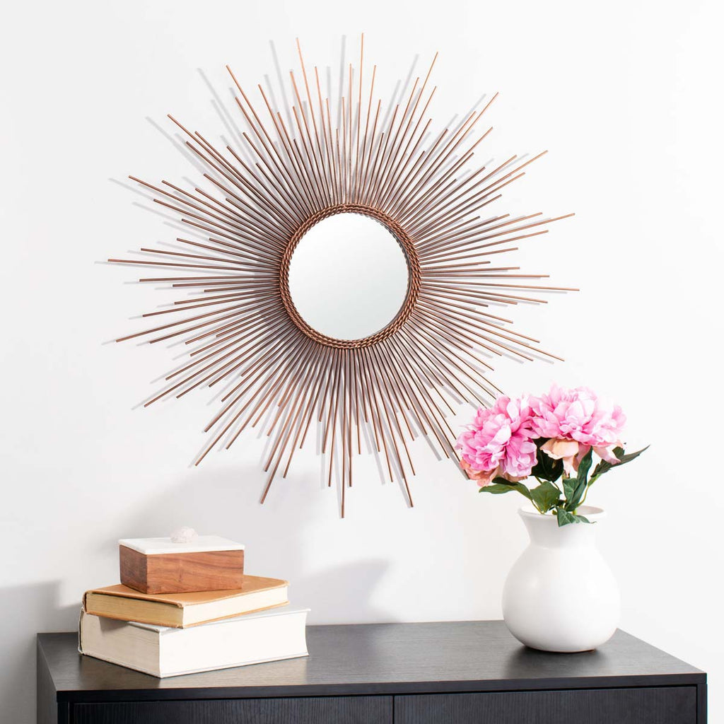 Safavieh Genevieve Sunburst Mirror - Copper