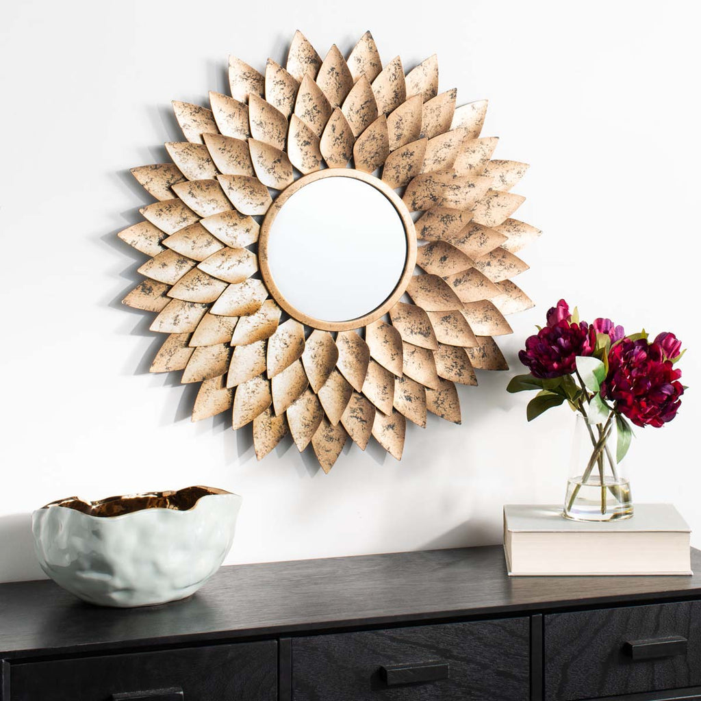 Safavieh Lana Sunburst Mirror - Gold