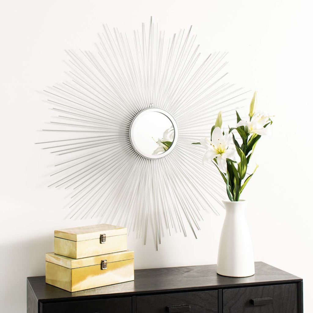 Safavieh Arlo Sunburst Mirror - Silver