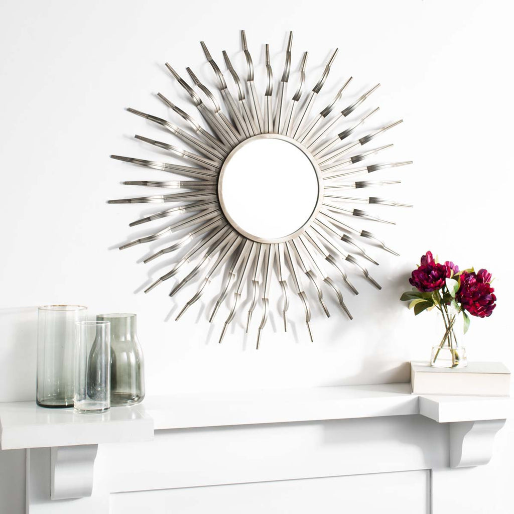 Safavieh Naya Sunburst Mirror - GunMetal