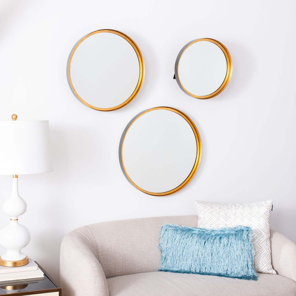 Safavieh Loni Mirror - Gold Foil/black