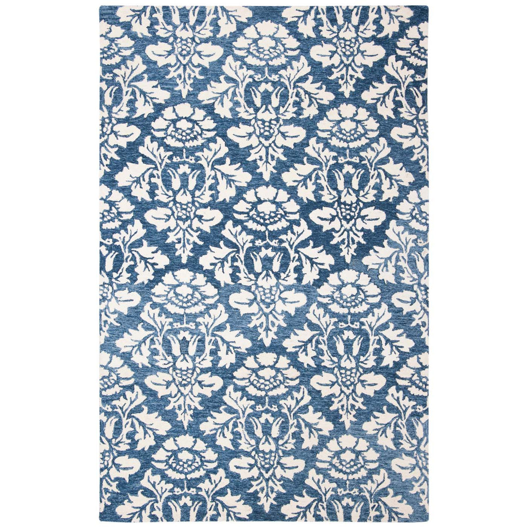 Martha Stewart Rug Collection: MSR221M - Blue / Ivory