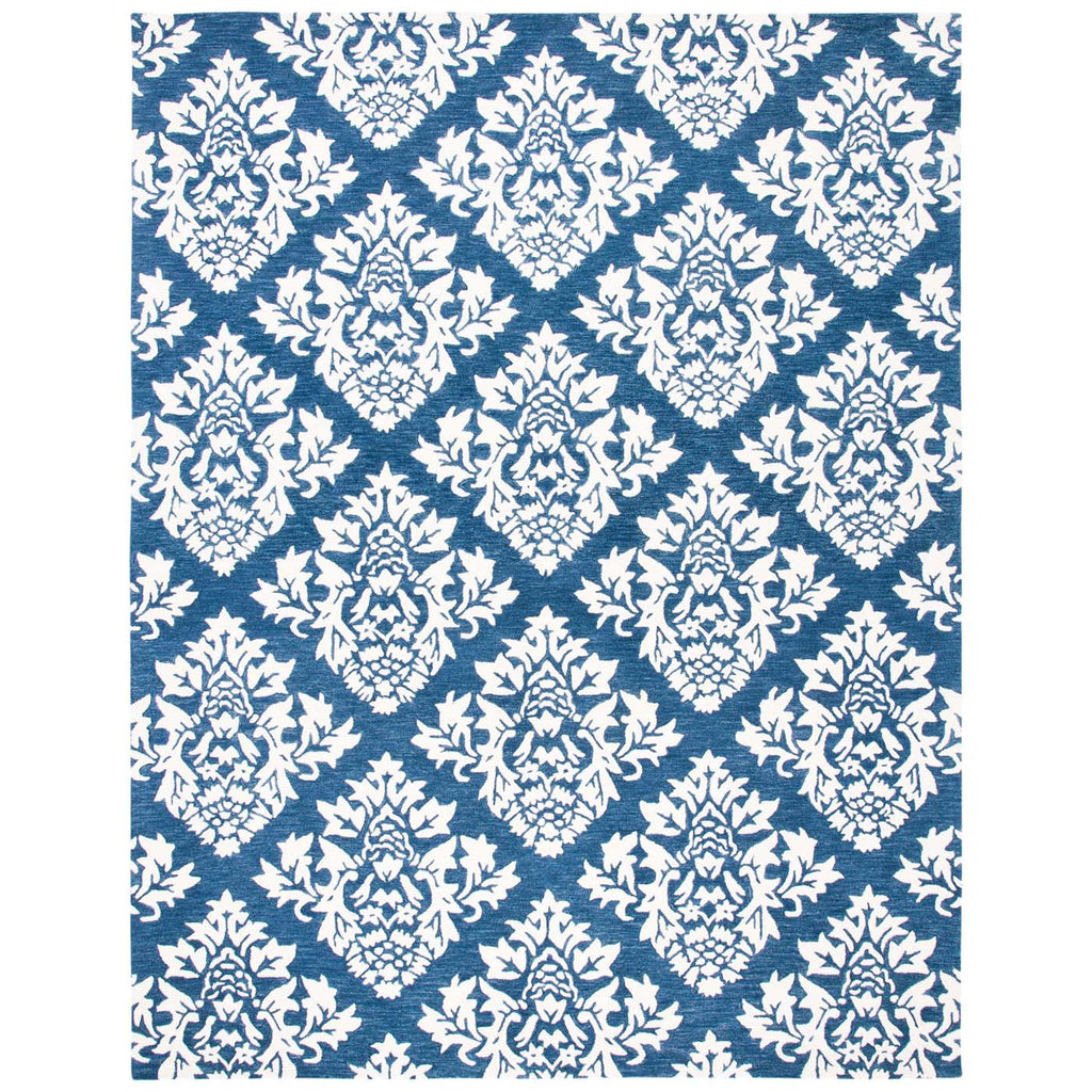 Martha Stewart Rug Collection: MSR221M - Blue / Ivory