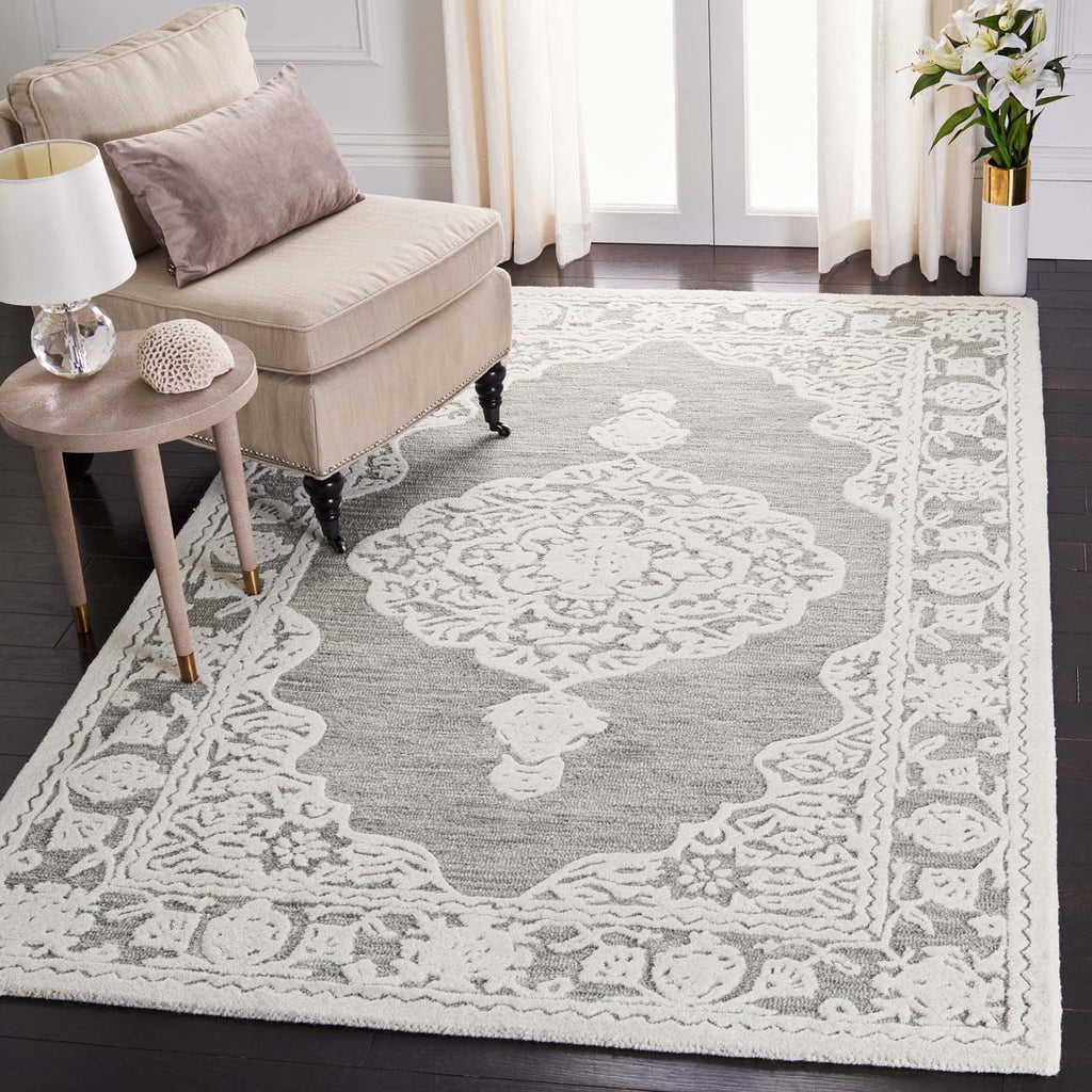 Martha Stewart Rug Collection: MSR275F - Grey / Ivory