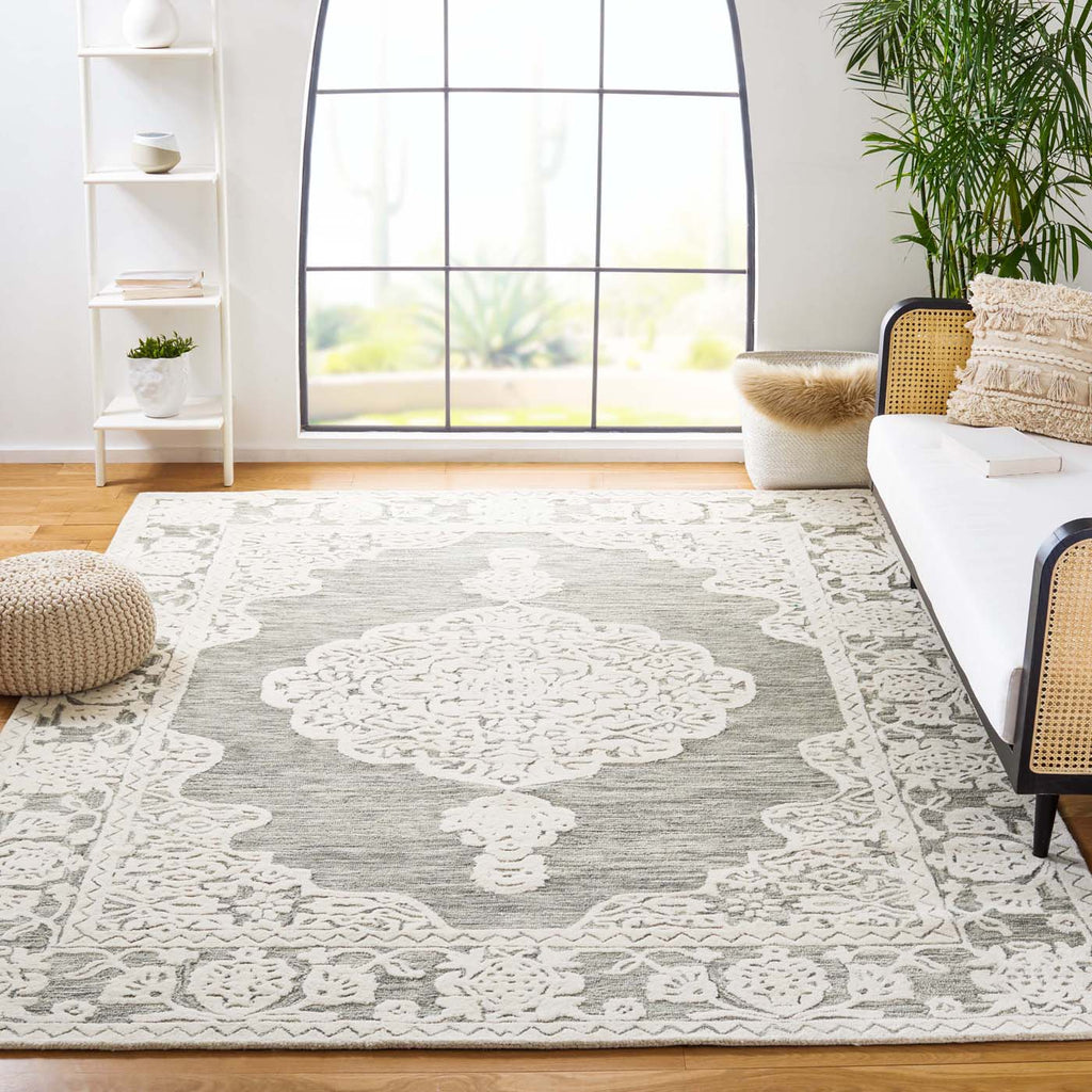 Martha Stewart Rug Collection: MSR275F - Grey / Ivory