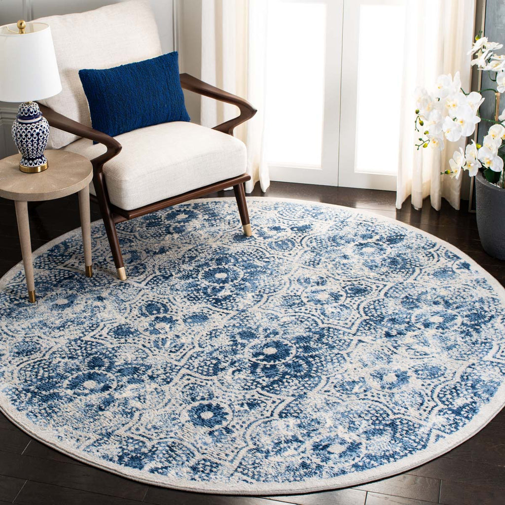 Martha Stewart Rug Collection MSR2862D - Cream / Blue