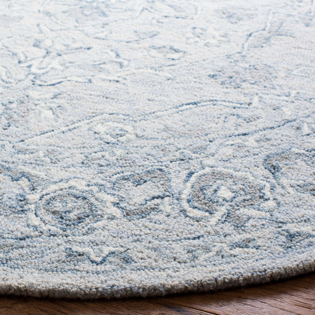 Safavieh Martha Stewart Rug Collection: MSR3370M - Light Blue / Ivory