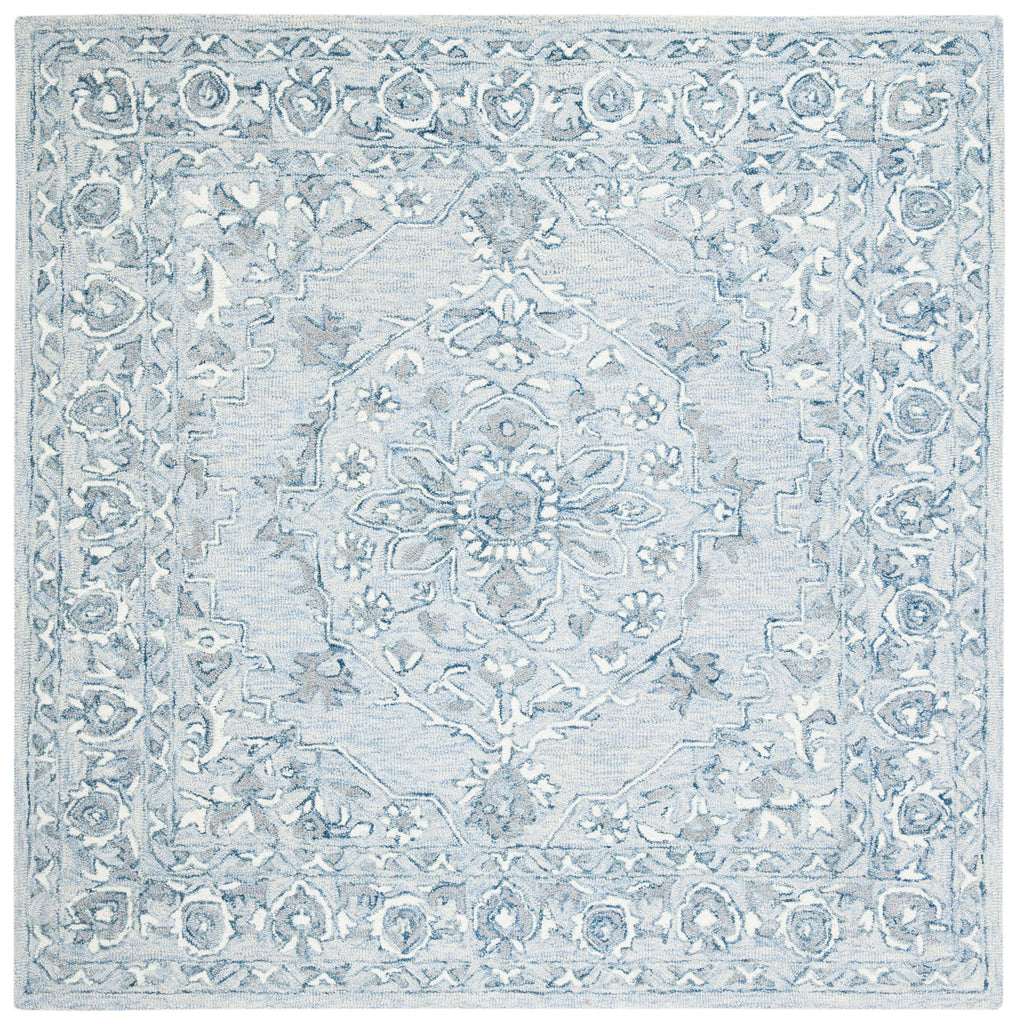 Safavieh Martha Stewart Rug Collection: MSR3370M - Light Blue / Ivory